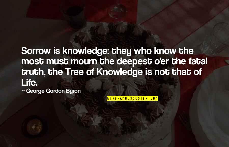 Life Of Tree Quotes By George Gordon Byron: Sorrow is knowledge: they who know the most