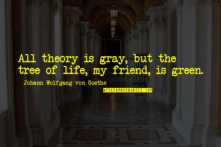 Life Of Tree Quotes By Johann Wolfgang Von Goethe: All theory is gray, but the tree of