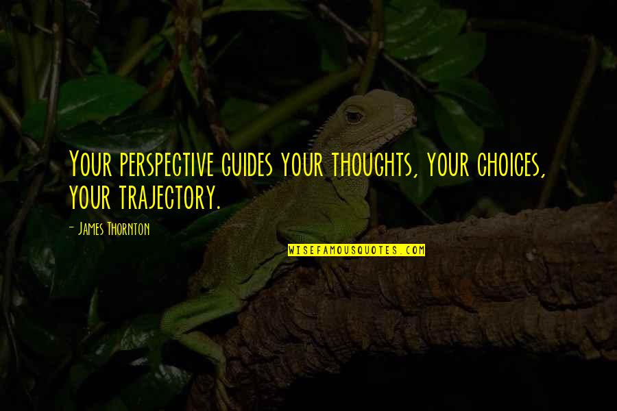 Life Perspective Quotes By James Thornton: Your perspective guides your thoughts, your choices, your