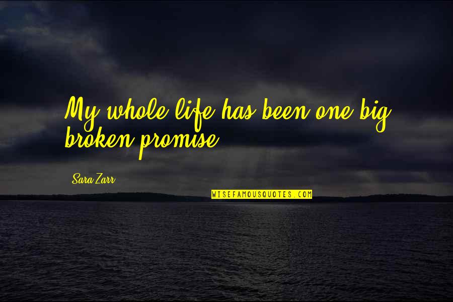 Life Promise Quotes By Sara Zarr: My whole life has been one big broken