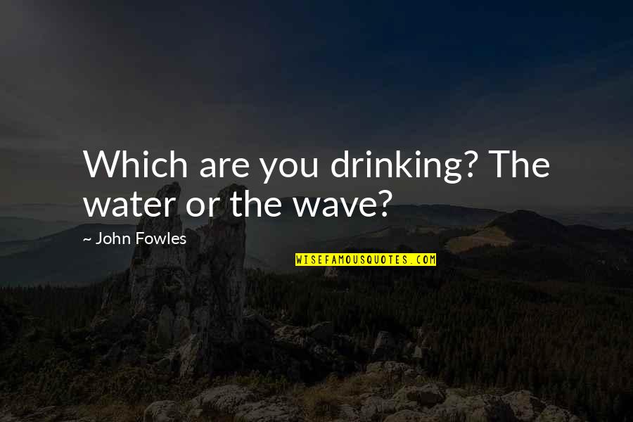 Life Quiz Quotes By John Fowles: Which are you drinking? The water or the
