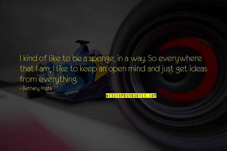 Life Quotes Womens Life Quotes By Bethany Mota: I kind of like to be a sponge, Life Quotes Womens Life Quotes By Bethany Mota: I kind of like to be a sponge,