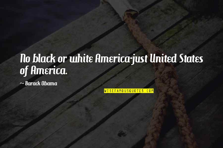 Life Ruiner Quotes By Barack Obama: No black or white America-just United States of