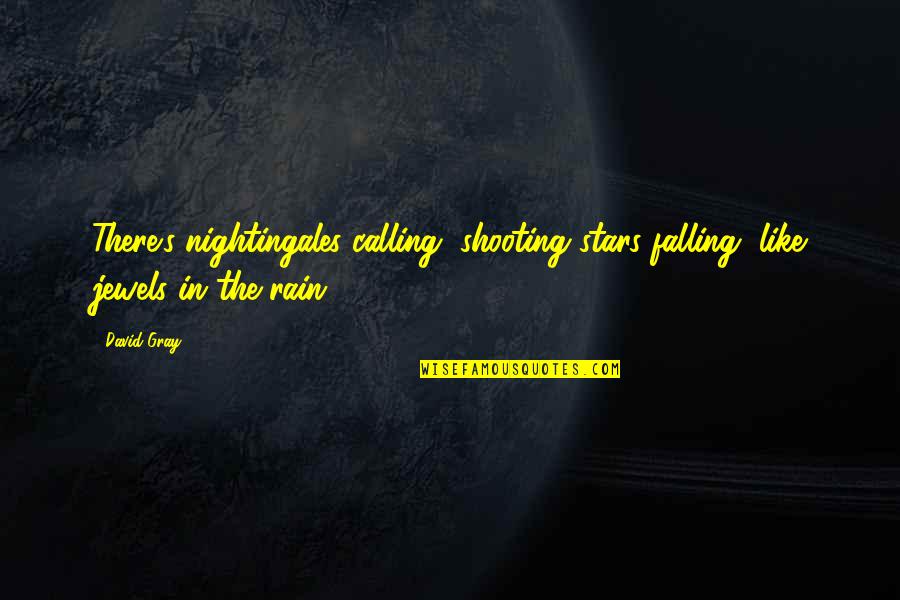 Life S Calling Quotes By David Gray: There's nightingales calling, shooting stars falling, like jewels