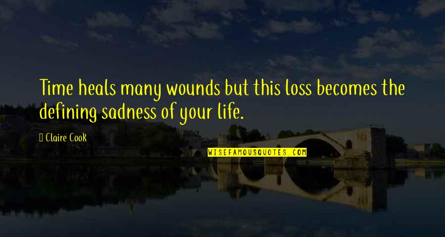Life Sadness Quotes By Claire Cook: Time heals many wounds but this loss becomes
