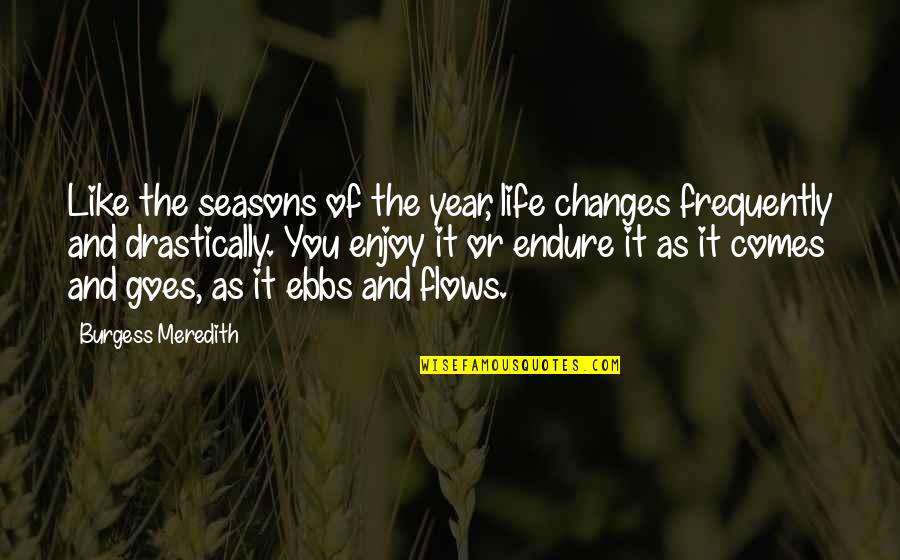 Life Seasons Quotes By Burgess Meredith: Like the seasons of the year, life changes