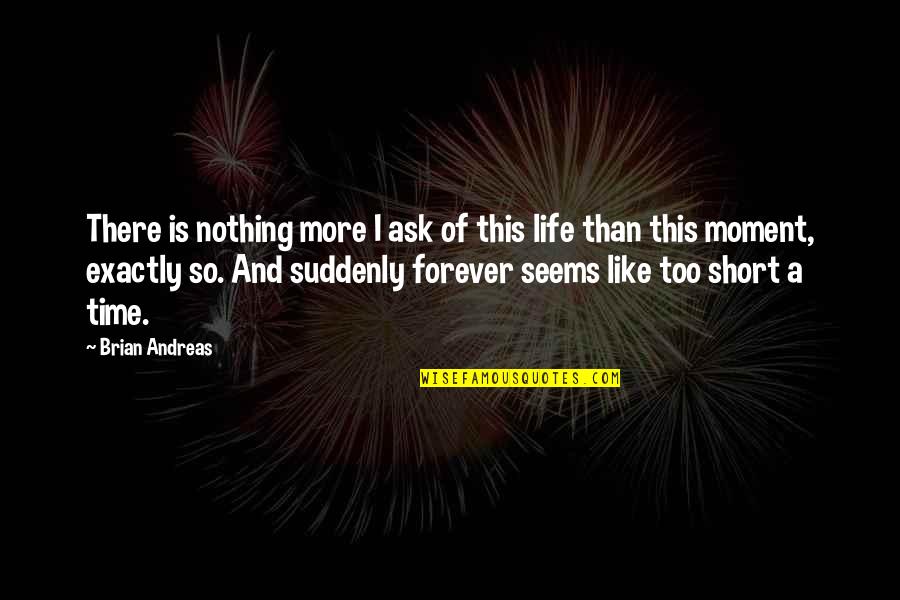 Life Seems Quotes By Brian Andreas: There is nothing more I ask of this