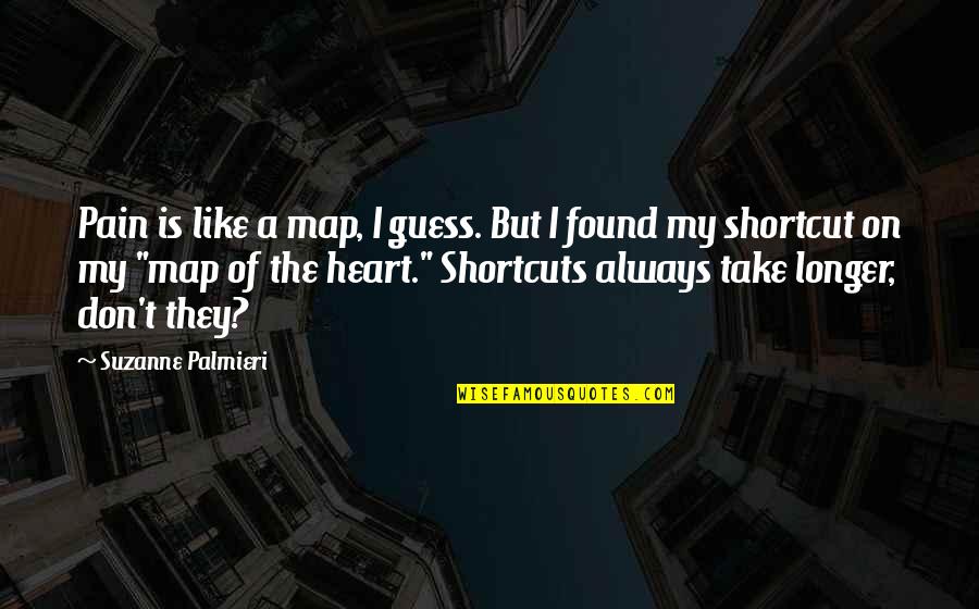 Life Shortcut Quotes By Suzanne Palmieri: Pain is like a map, I guess. But