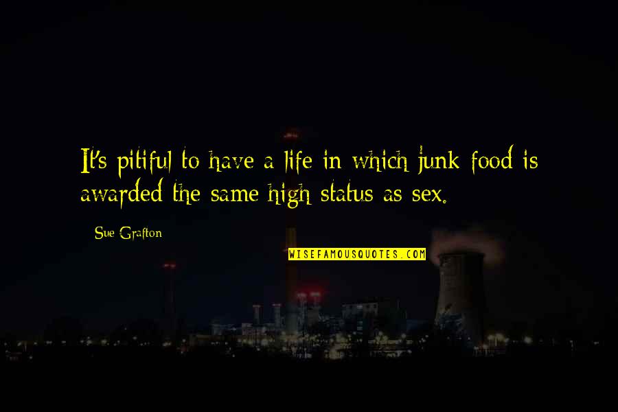 Life Status Quotes By Sue Grafton: It's pitiful to have a life in which Life Status Quotes By Sue Grafton: It's pitiful to have a life in which