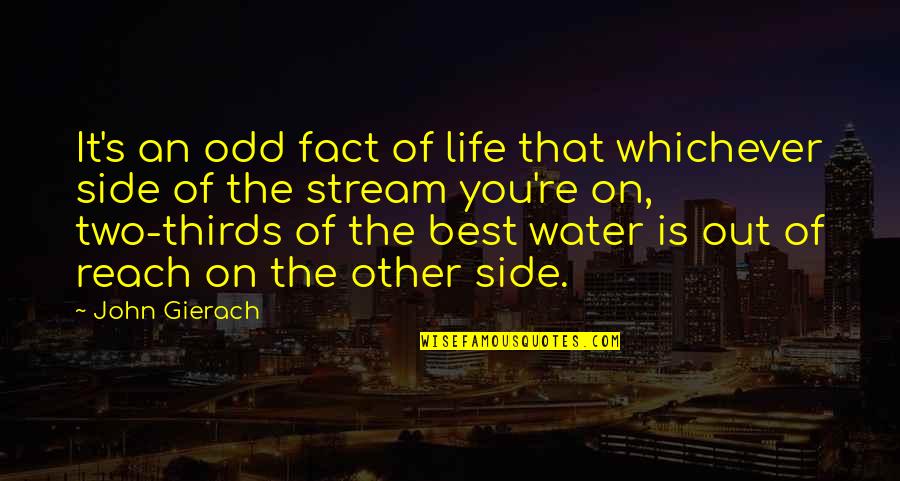 Life Stream Quotes By John Gierach: It's an odd fact of life that whichever