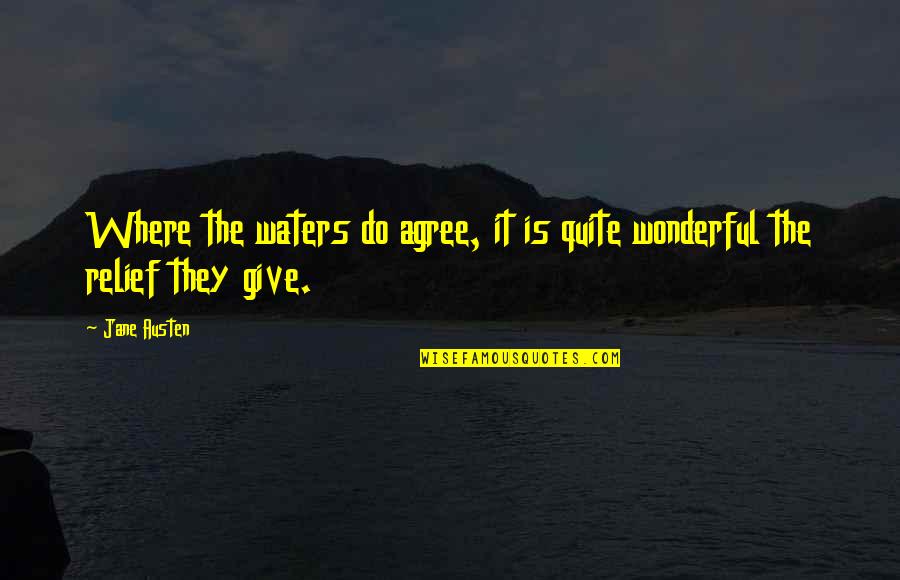 Life Suggestion Quotes By Jane Austen: Where the waters do agree, it is quite