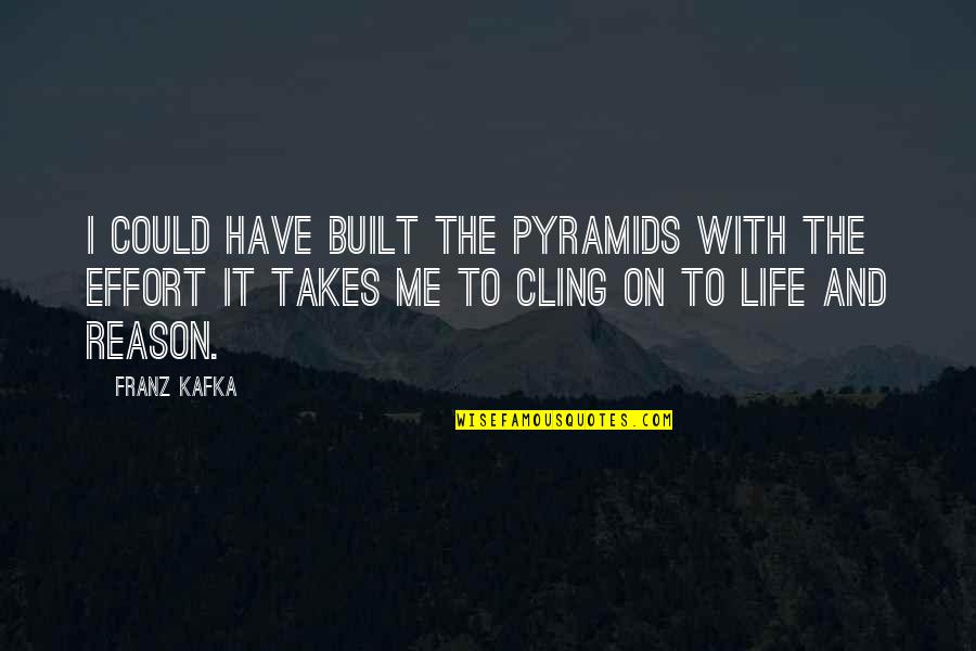 Life Takes Me Quotes By Franz Kafka: I could have built the Pyramids with the