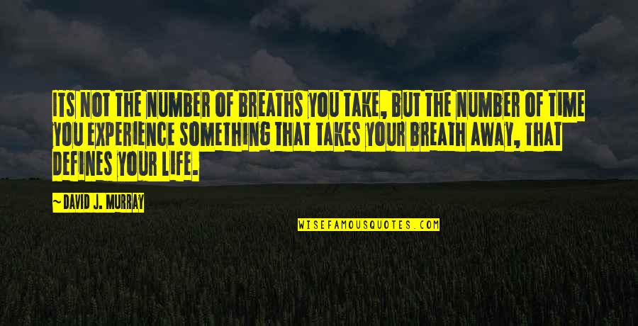 Life Takes Time Quotes By David J. Murray: ITs not the number of breaths you take,