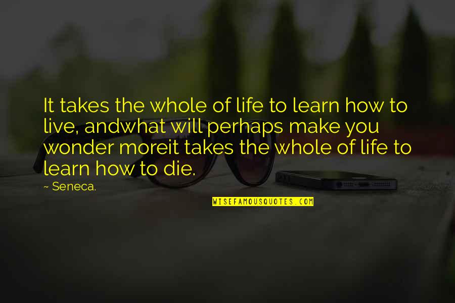 Life Takes Time Quotes By Seneca.: It takes the whole of life to learn