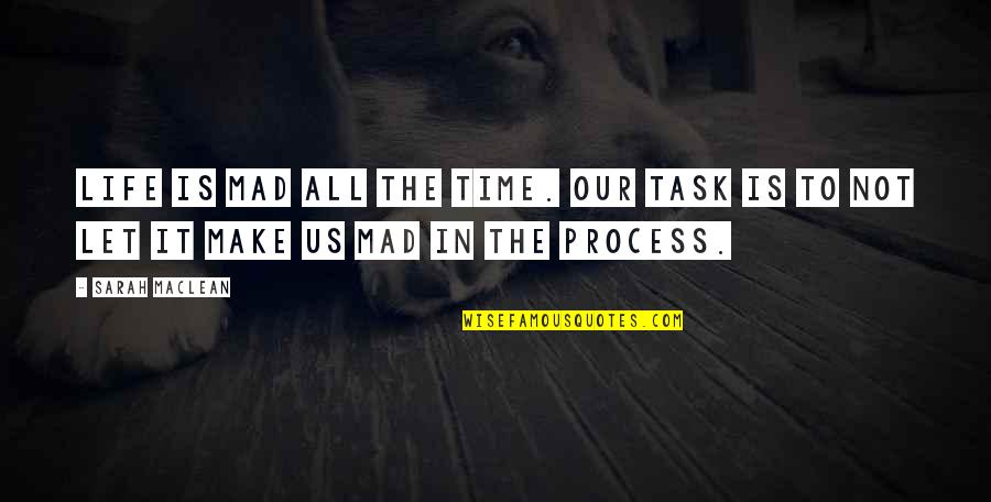 Life Task Quotes By Sarah MacLean: Life is mad all the time. Our task