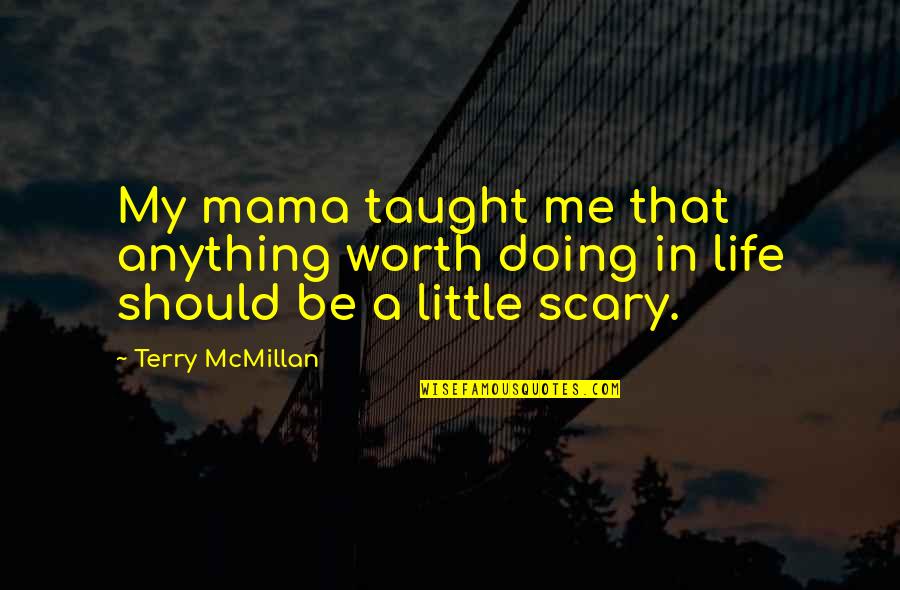 Life Taught Me Quotes By Terry McMillan: My mama taught me that anything worth doing