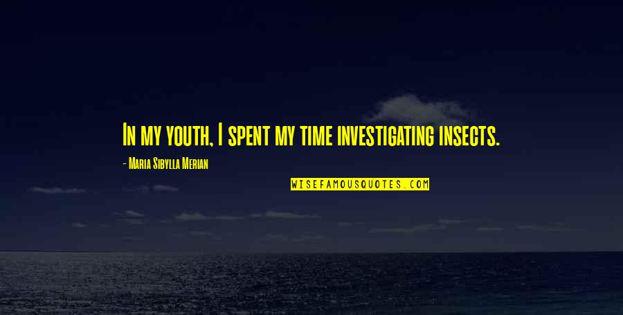 Life Thought Catalog Quotes By Maria Sibylla Merian: In my youth, I spent my time investigating