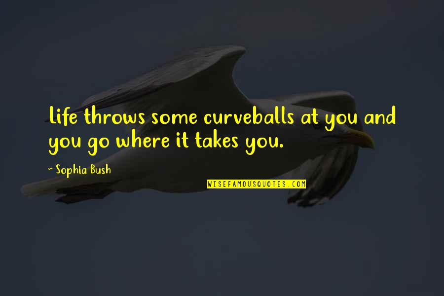 Life Throws You Quotes By Sophia Bush: Life throws some curveballs at you and you