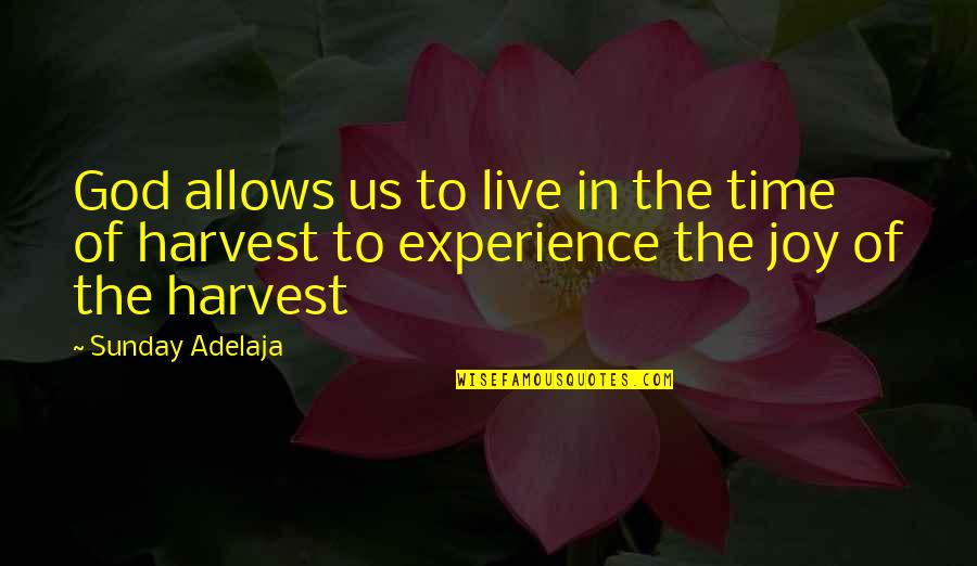 Life Time Experience Quotes By Sunday Adelaja: God allows us to live in the time