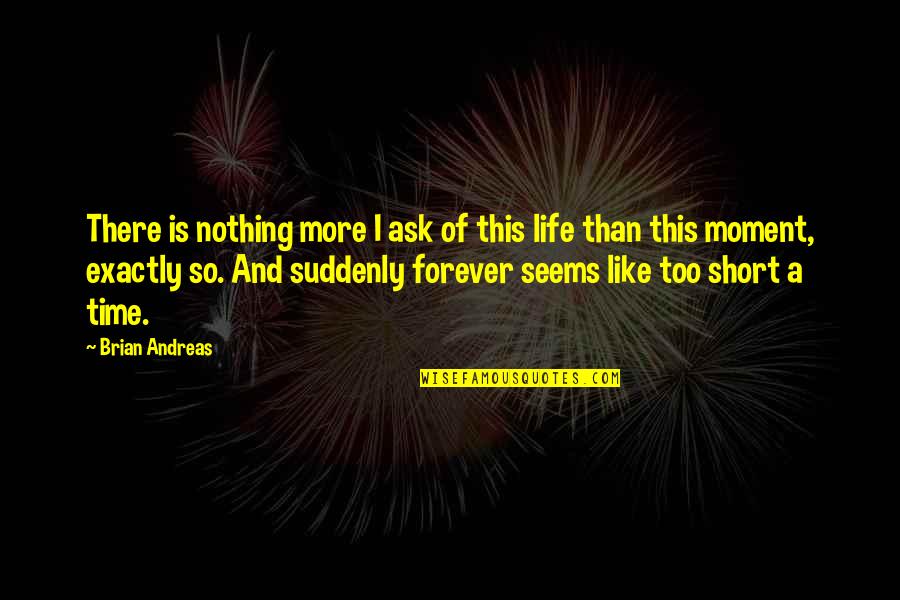 Life Too Short Quotes By Brian Andreas: There is nothing more I ask of this