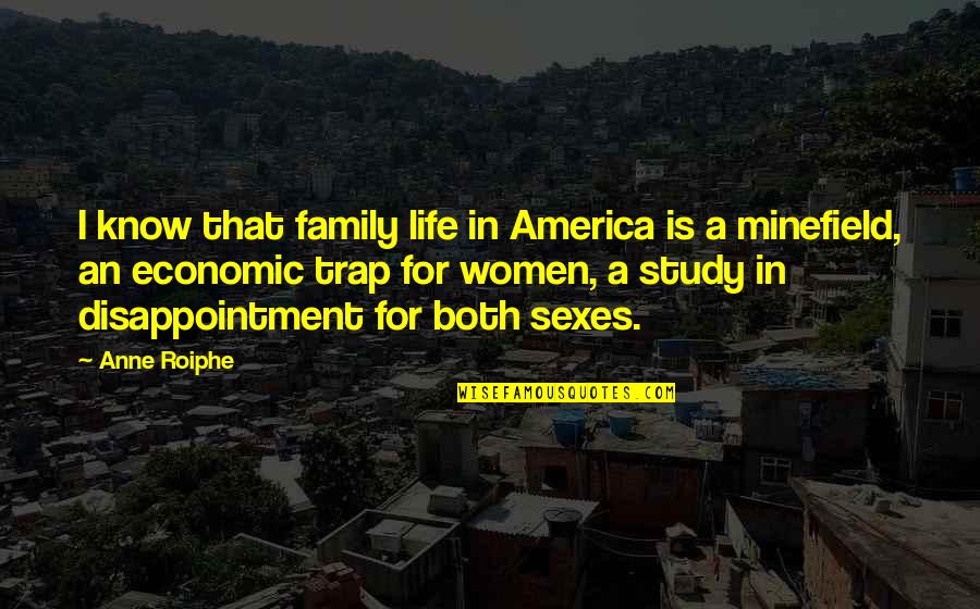 Life Trap Quotes By Anne Roiphe: I know that family life in America is