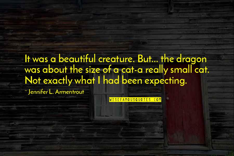 Life Under The Sea Quotes By Jennifer L. Armentrout: It was a beautiful creature. But... the dragon