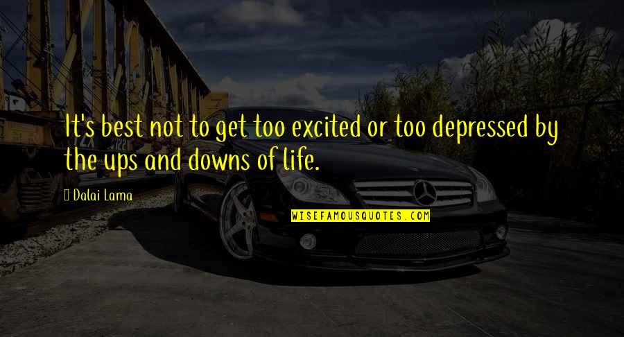 Life Ups And Downs Quotes By Dalai Lama: It's best not to get too excited or