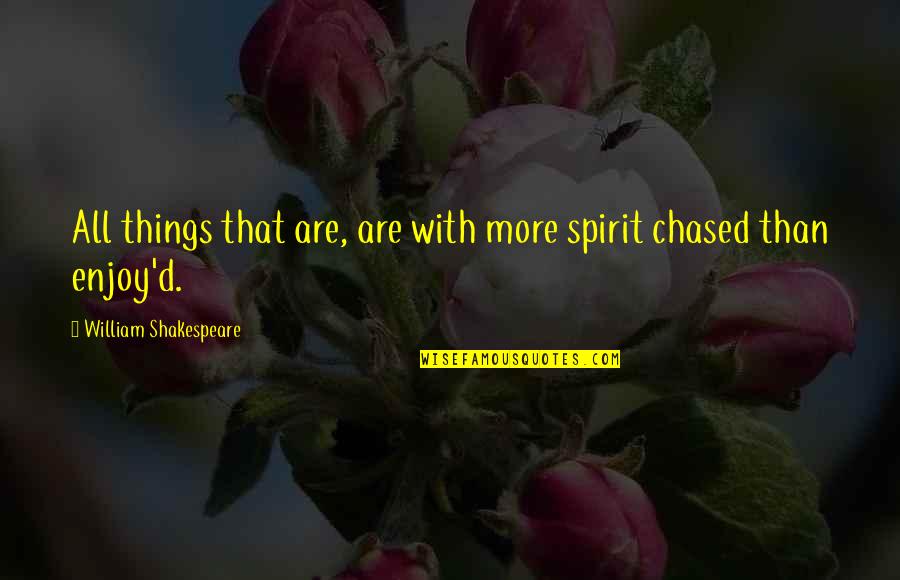 Life William Shakespeare Quotes By William Shakespeare: All things that are, are with more spirit