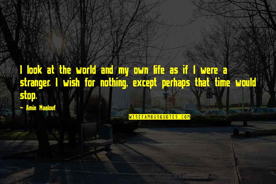 Life Wish Quotes By Amin Maalouf: I look at the world and my own