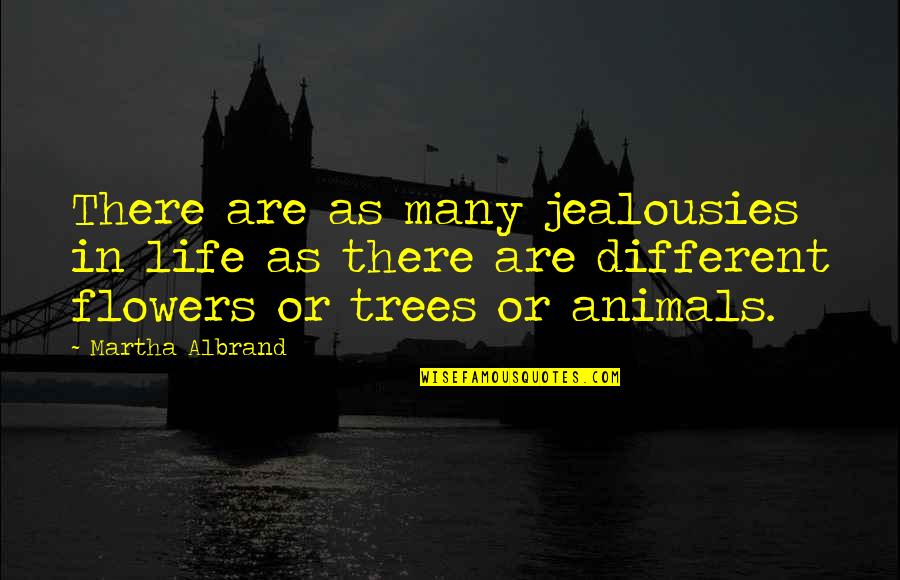 Life With Animals Quotes By Martha Albrand: There are as many jealousies in life as