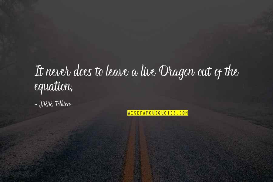 Life With Beautiful Images Quotes By J.R.R. Tolkien: It never does to leave a live Dragon