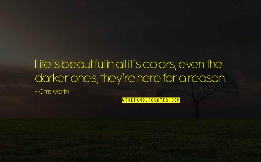 Life Without Color Quotes By Chris Martin: Life is beautiful in all it's colors, even