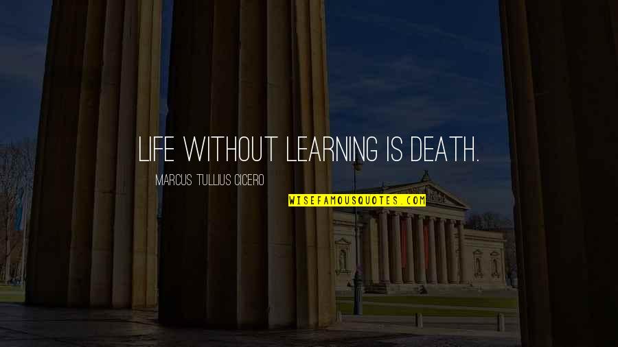 Life Without Death Quotes By Marcus Tullius Cicero: Life without learning is death.