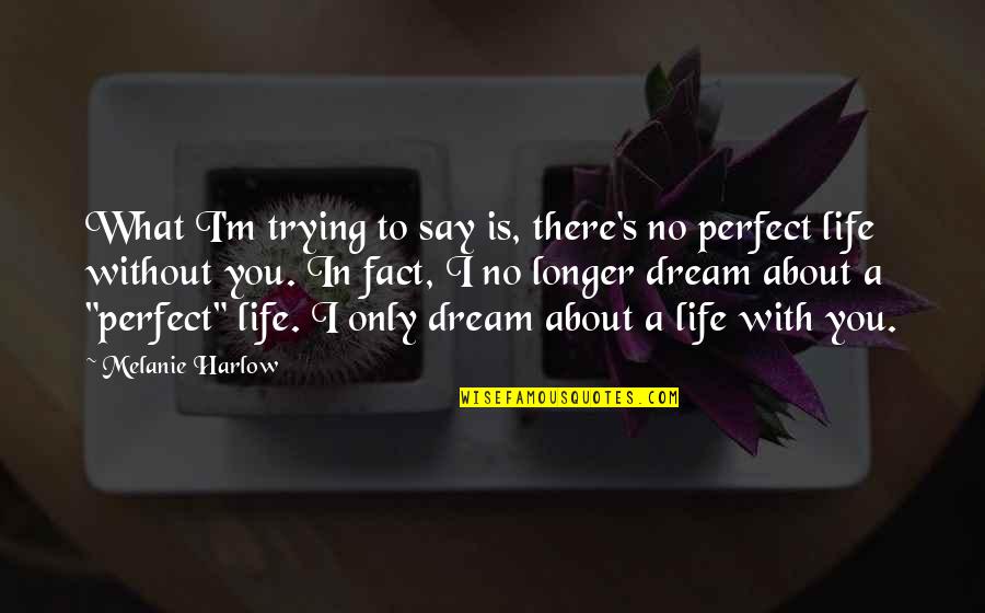 Life Without Dream Quotes By Melanie Harlow: What I'm trying to say is, there's no