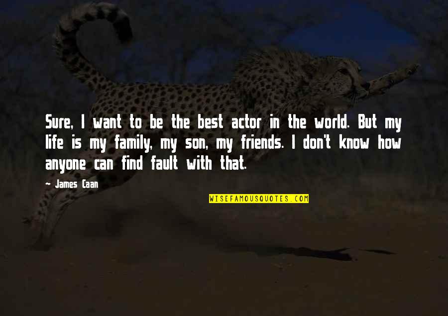 Life Without Family And Friends Quotes By James Caan: Sure, I want to be the best actor