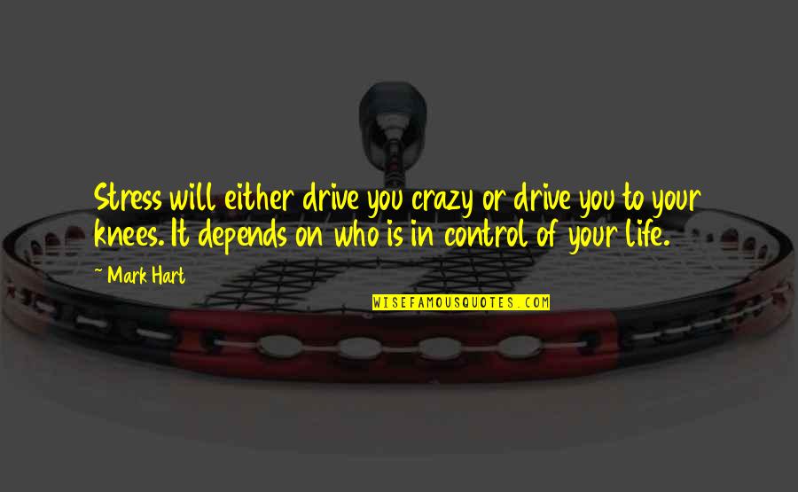 Life Without Stress Quotes By Mark Hart: Stress will either drive you crazy or drive Life Without Stress Quotes By Mark Hart: Stress will either drive you crazy or drive