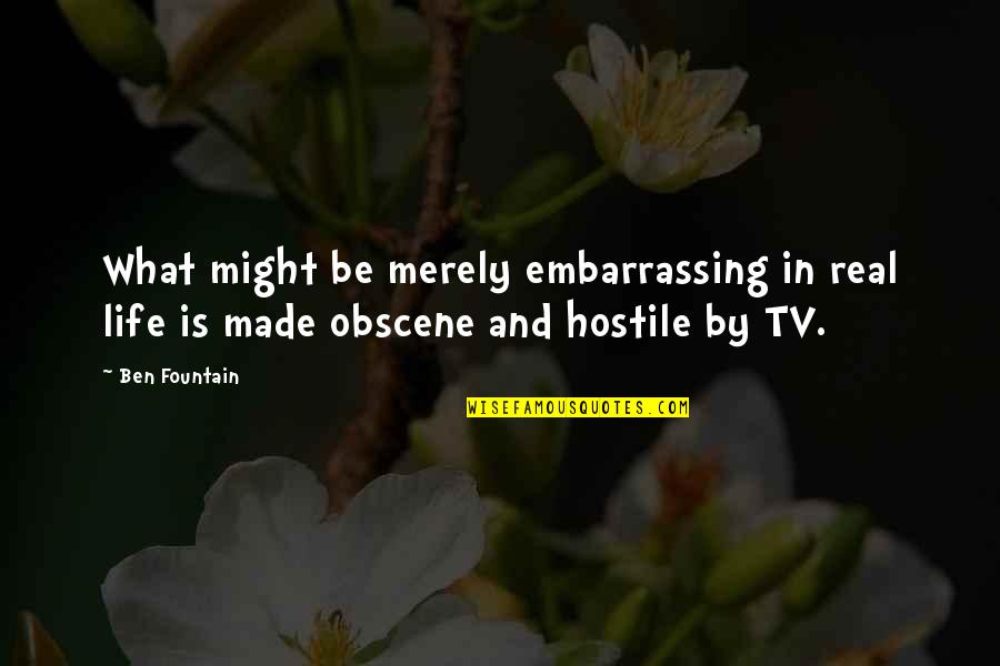 Life Without Tv Quotes By Ben Fountain: What might be merely embarrassing in real life