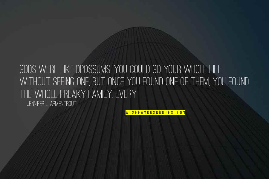 Life Without You Quotes By Jennifer L. Armentrout: Gods were like opossums. You could go your