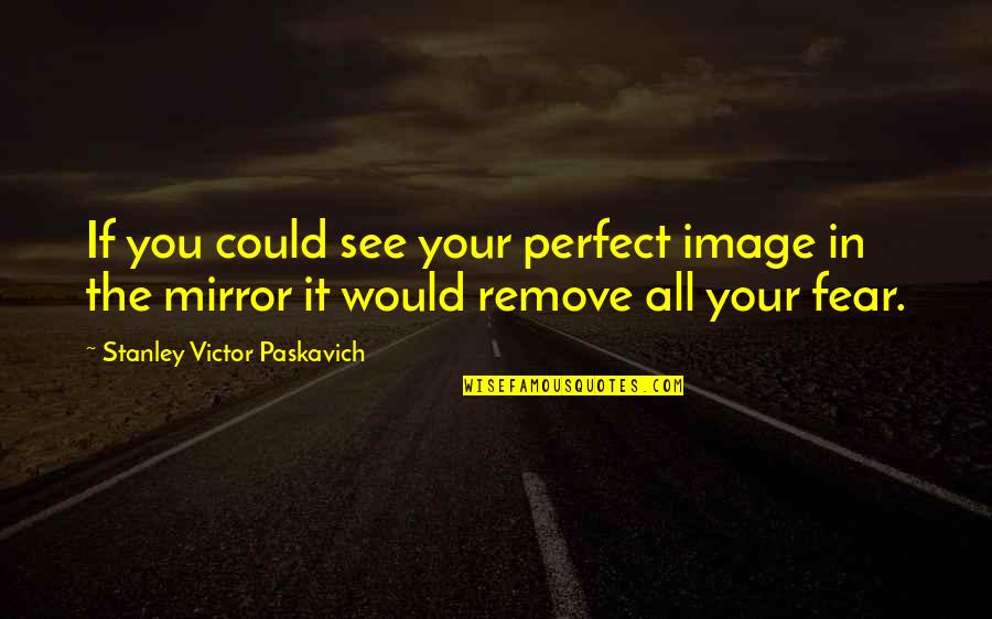 Life Would Be Perfect Quotes By Stanley Victor Paskavich: If you could see your perfect image in