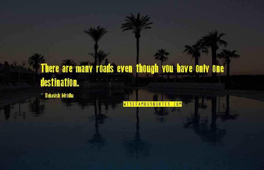 Life's A Journey Not A Destination Quotes By Debasish Mridha: There are many roads even though you have
