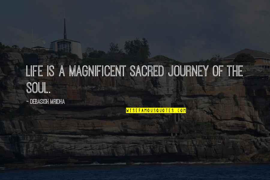 Life's A Journey Quotes By Debasish Mridha: Life is a magnificent sacred journey of the