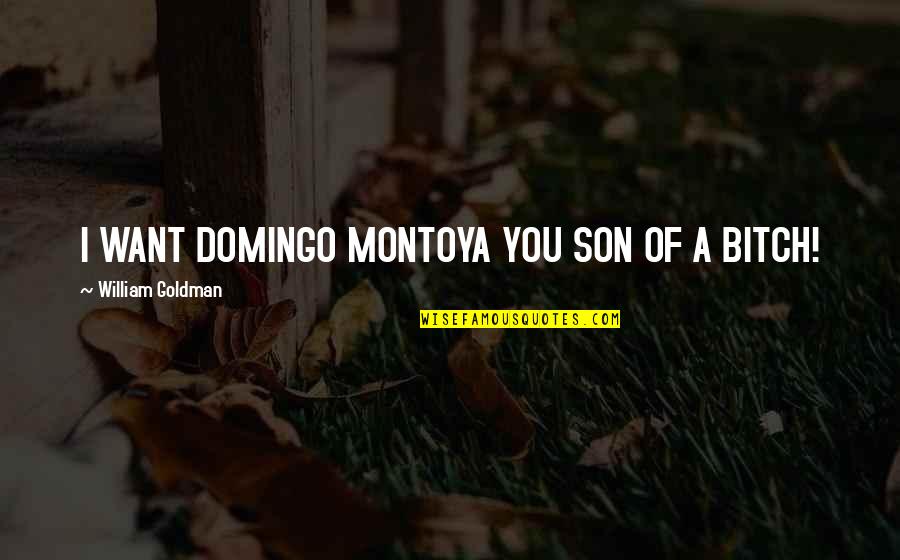 Lifes Pressures Quotes By William Goldman: I WANT DOMINGO MONTOYA YOU SON OF A Lifes Pressures Quotes By William Goldman: I WANT DOMINGO MONTOYA YOU SON OF A