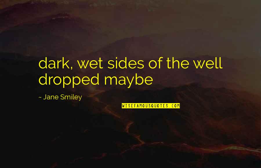 Life's Too Short To Care Quotes By Jane Smiley: dark, wet sides of the well dropped maybe Life's Too Short To Care Quotes By Jane Smiley: dark, wet sides of the well dropped maybe