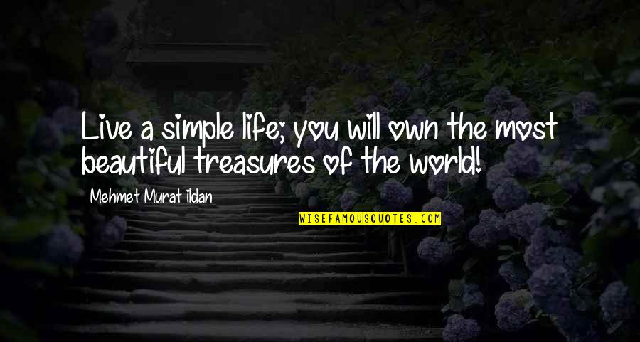 Life's Treasures Quotes By Mehmet Murat Ildan: Live a simple life; you will own the