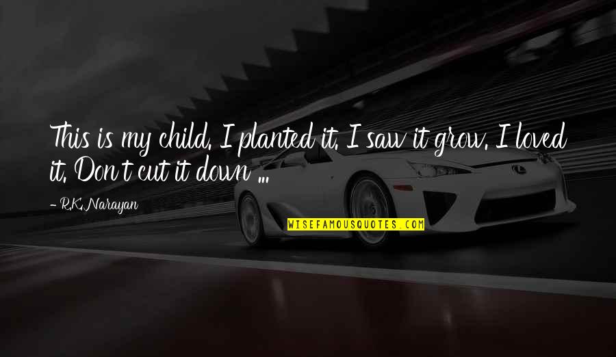 Lifted Ford Truck Quotes By R.K. Narayan: This is my child. I planted it. I