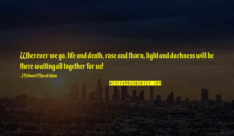 Light And Life Quotes By Mehmet Murat Ildan: Wherever we go, life and death, rose and