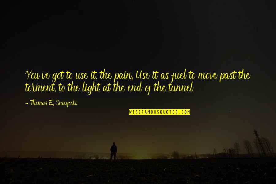 Light At End Of Tunnel Quotes By Thomas E. Sniegoski: You've got to use it, the pain. Use
