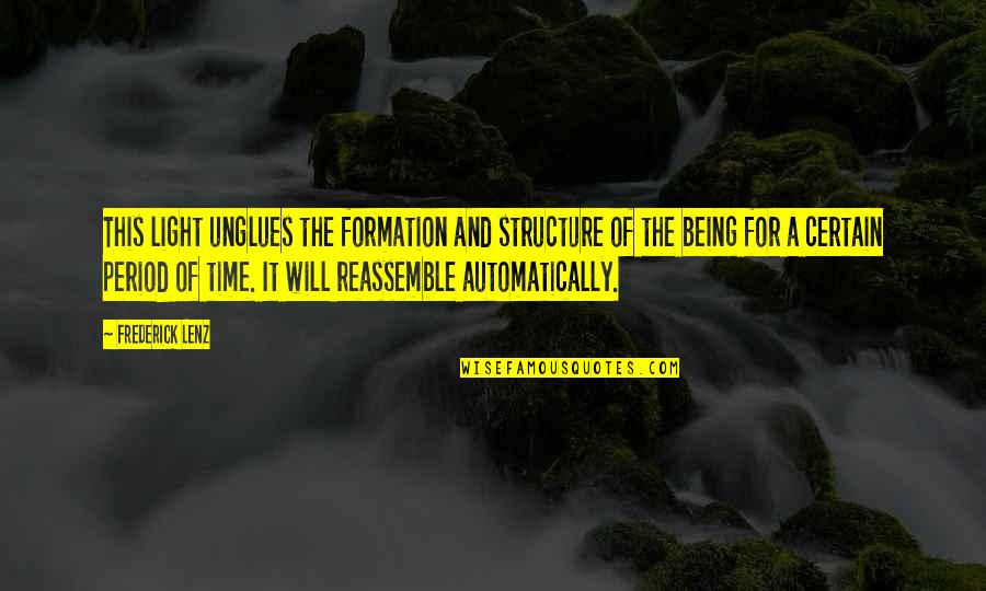 Light Buddhism Quotes By Frederick Lenz: This light unglues the formation and structure of Light Buddhism Quotes By Frederick Lenz: This light unglues the formation and structure of
