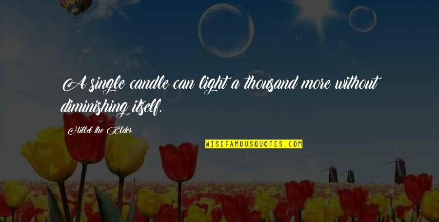 Light Candle Quotes By Hillel The Elder: A single candle can light a thousand more