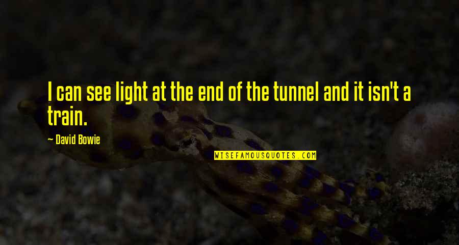 Light End Of Tunnel Quotes By David Bowie: I can see light at the end of